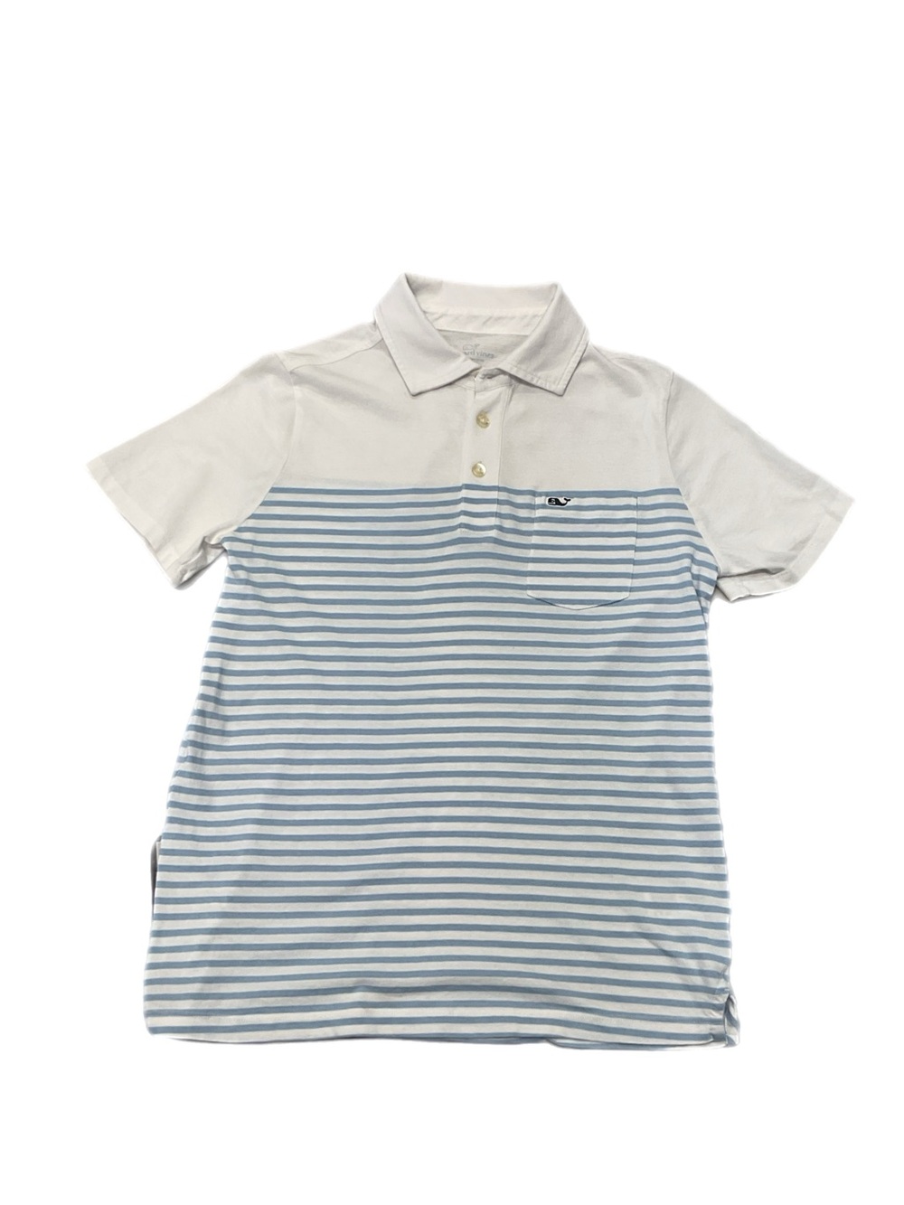 Youth Vineyard Vines Blue Stripe Pocket Polo Shirt